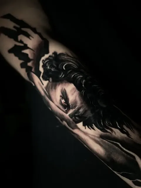 Tatuaggio Lucifero dark Lugano