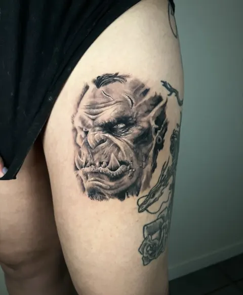 Tatuaggio mostro horror Lugano