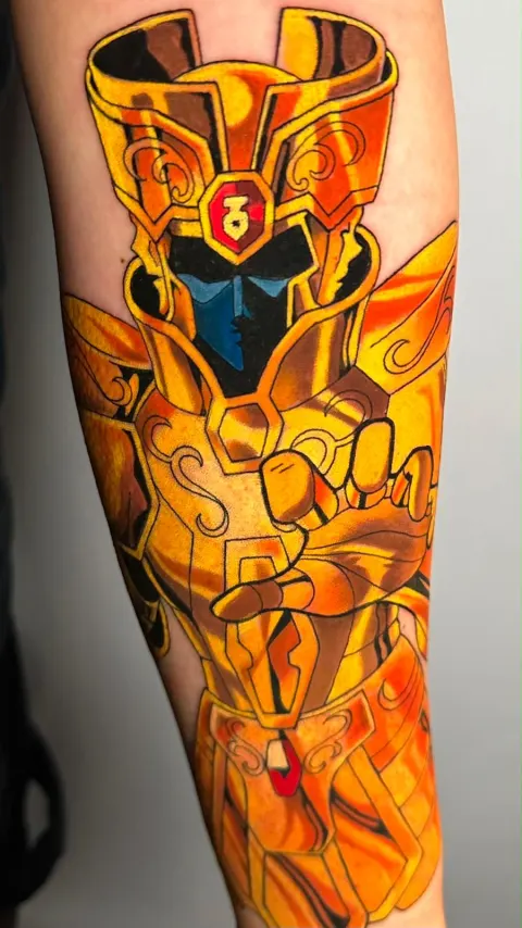 Tatuaggio anime a colori Cavalieri dello Zodiaco Lugano