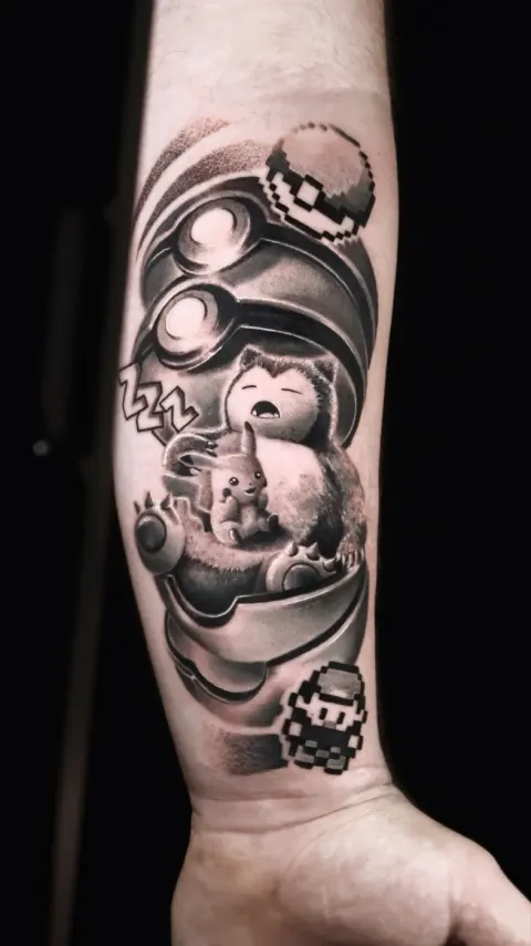 Tatuaggio Pokemon pop culture Lugano